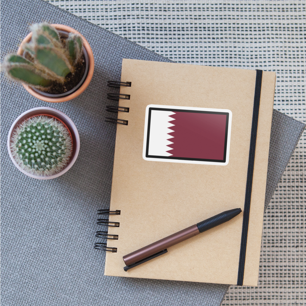 Flag: Qatar Moji Sticker - Emoji.Express - white matte