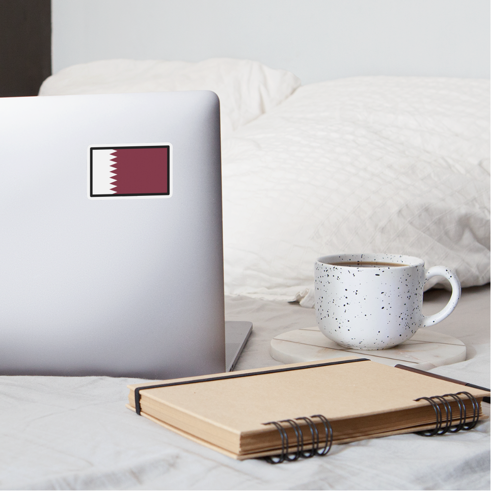 Flag: Qatar Moji Sticker - Emoji.Express - white matte