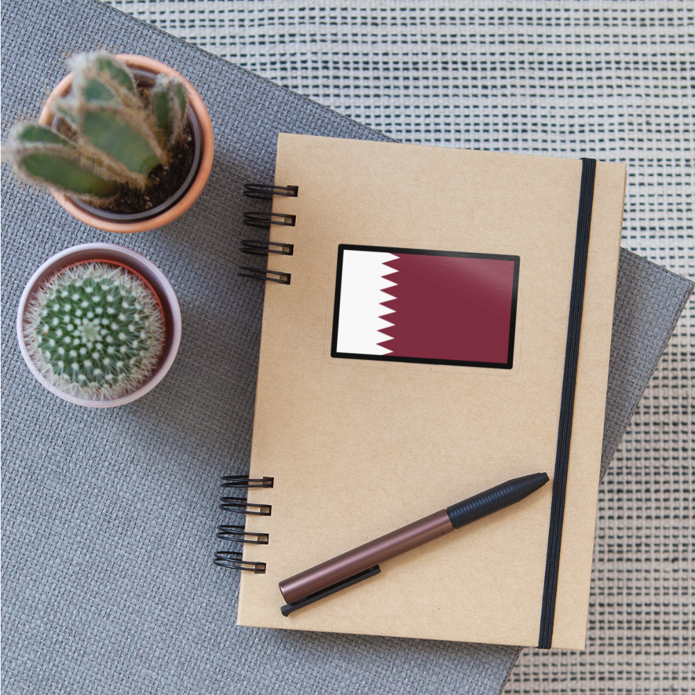 Flag: Qatar Moji Sticker - Emoji.Express - transparent glossy