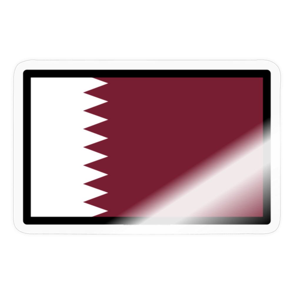 Flag: Qatar Moji Sticker - Emoji.Express - transparent glossy