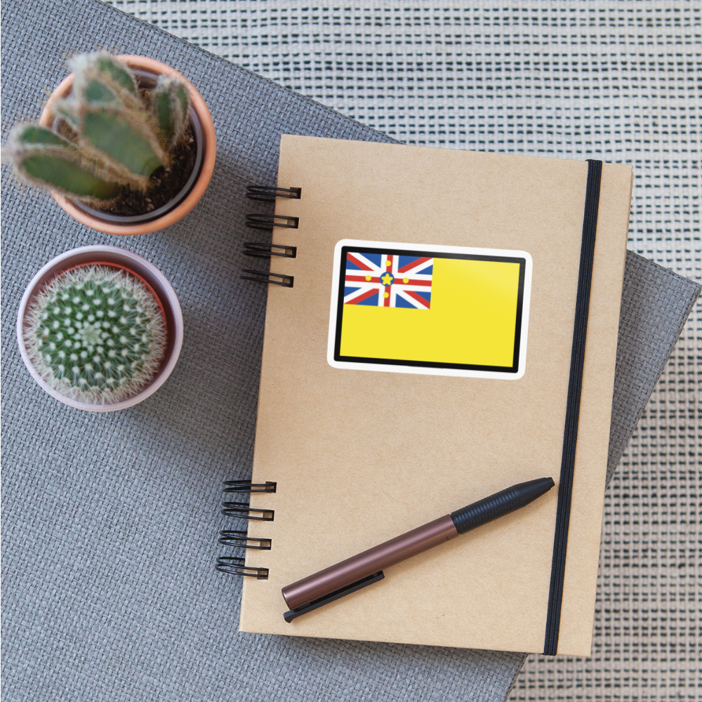 Flag: Niue Moji Sticker - Emoij.Express - white glossy