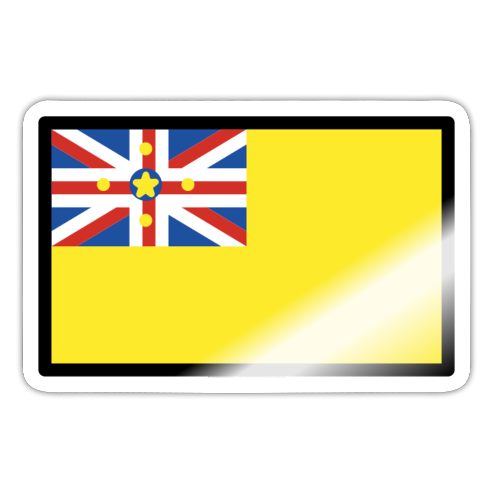 Flag: Niue Moji Sticker - Emoij.Express - white glossy