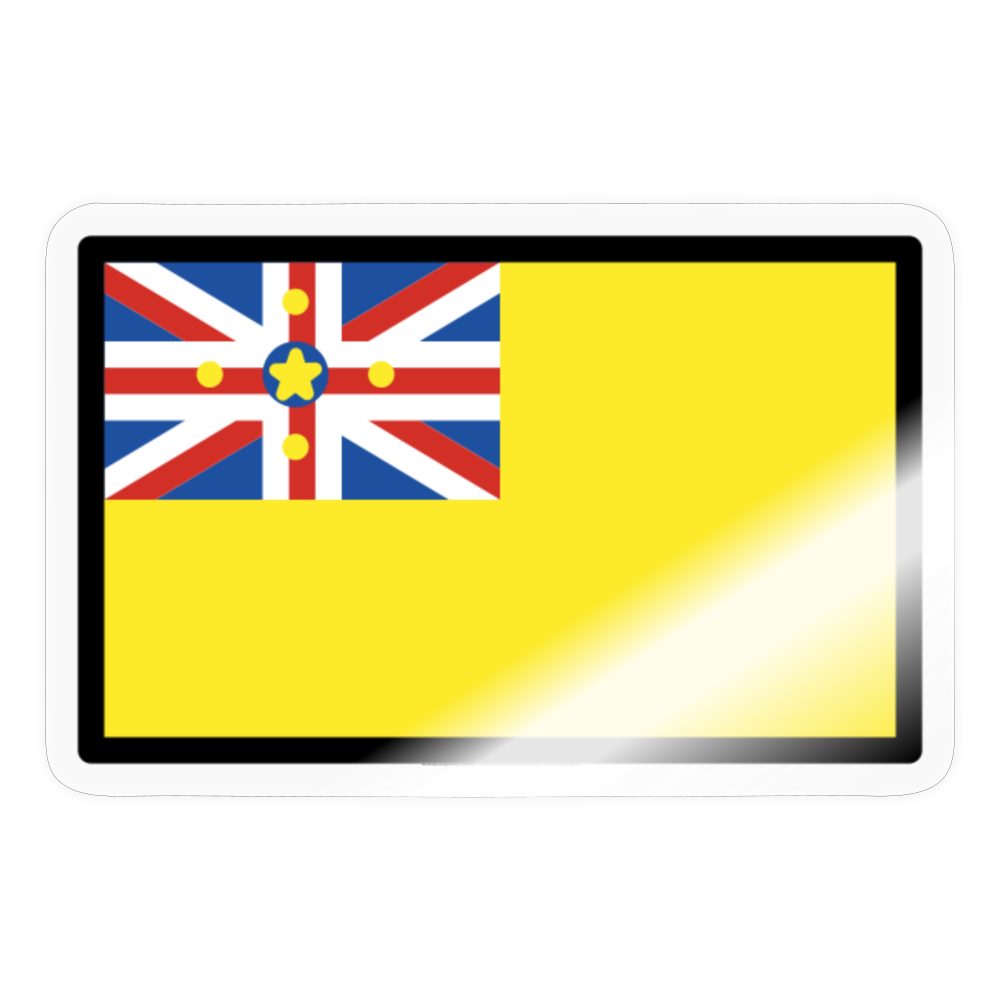 Flag: Niue Moji Sticker - Emoij.Express - transparent glossy