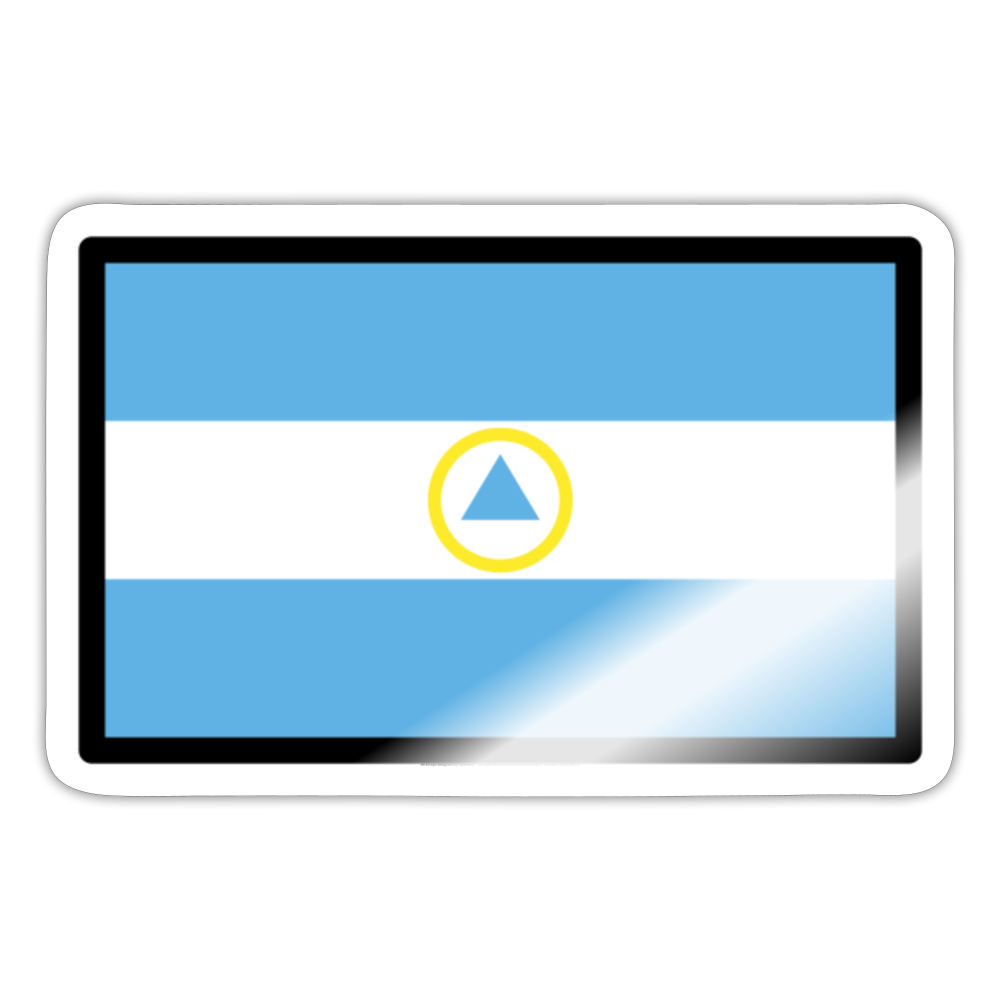 Flag: Nicaragua Moji Sticker - Emoij.Express - white glossy