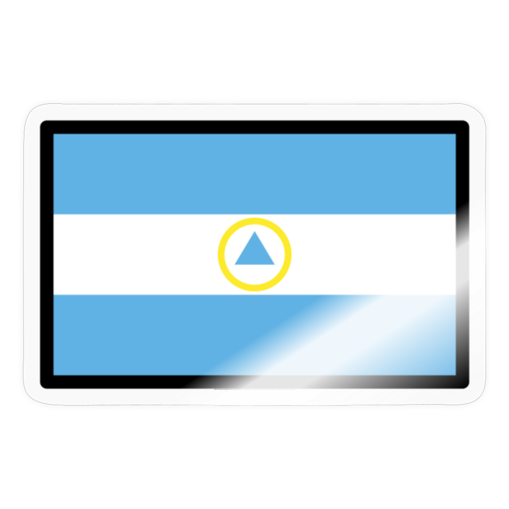 Flag: Nicaragua Moji Sticker - Emoij.Express - transparent glossy
