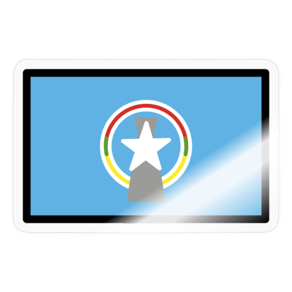 Flag: Northern Mariana Islands Moji Sticker - Emoij.Express - transparent glossy