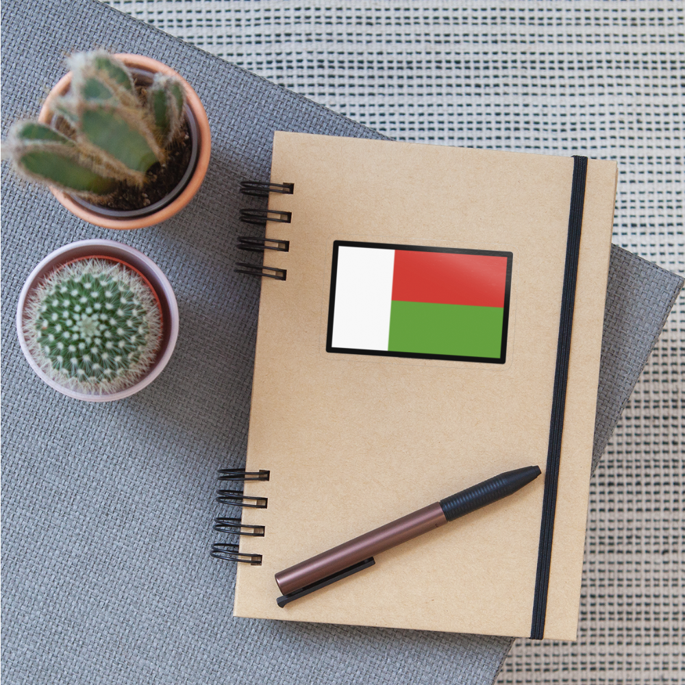 Flag: Madagascar Moji Sticker - Emoij.Express - transparent glossy