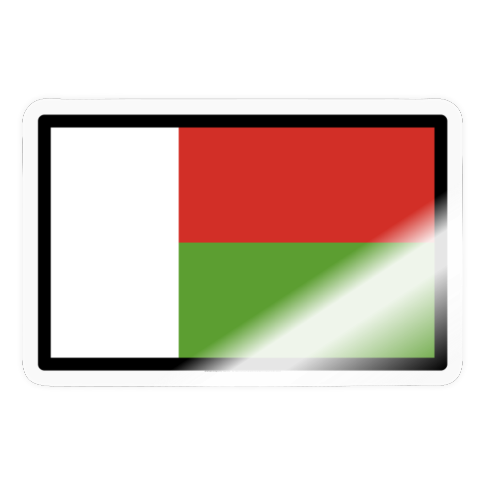 Flag: Madagascar Moji Sticker - Emoij.Express - transparent glossy