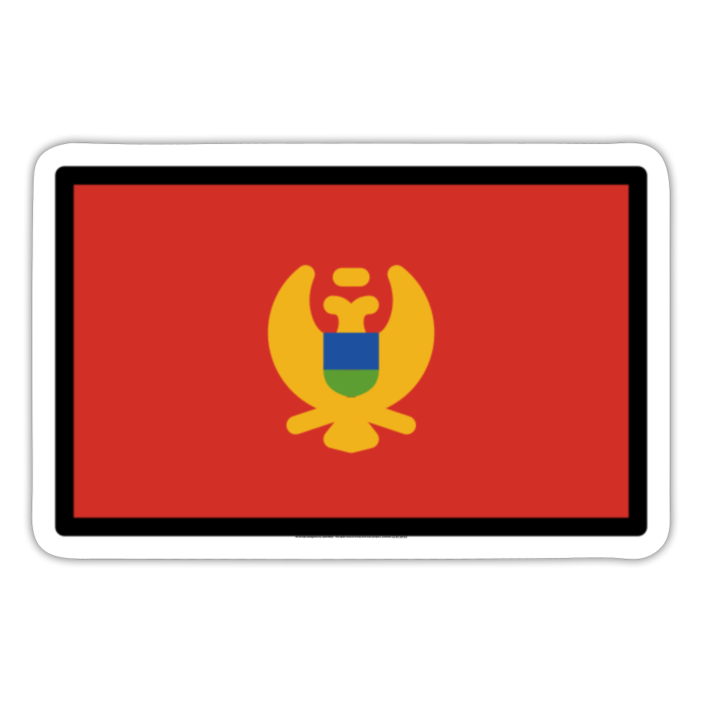 Flag: Montenegro Moji Sticker - Emoij.Express - white matte