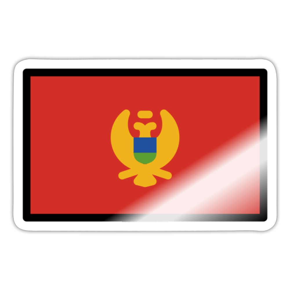 Flag: Montenegro Moji Sticker - Emoij.Express - white glossy