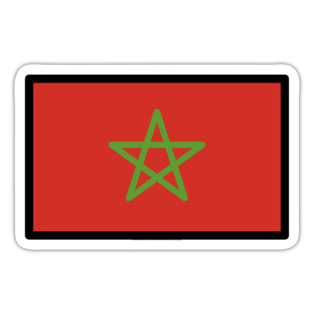 Flag: Morocco Moji Sticker - Emoij.Express - white matte