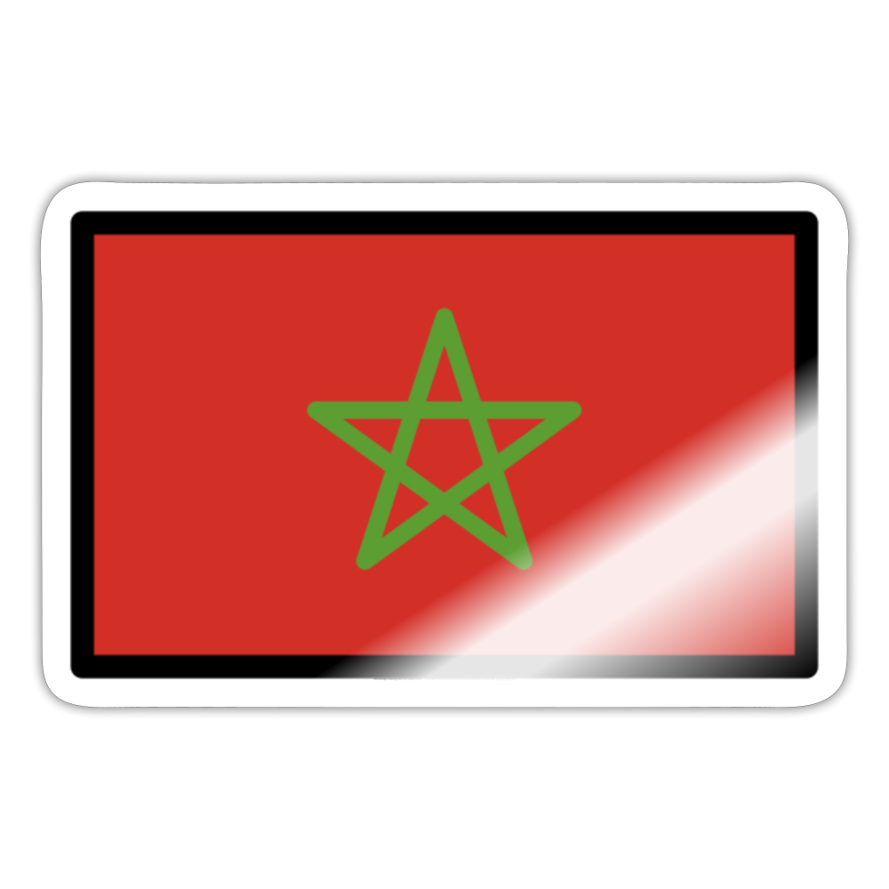 Flag: Morocco Moji Sticker - Emoij.Express - white glossy