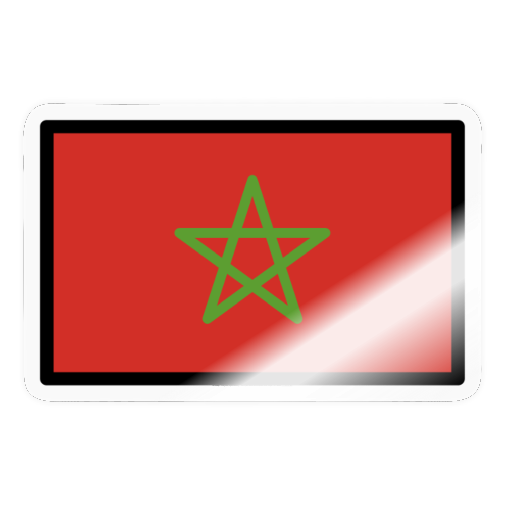 Flag: Morocco Moji Sticker - Emoij.Express - transparent glossy