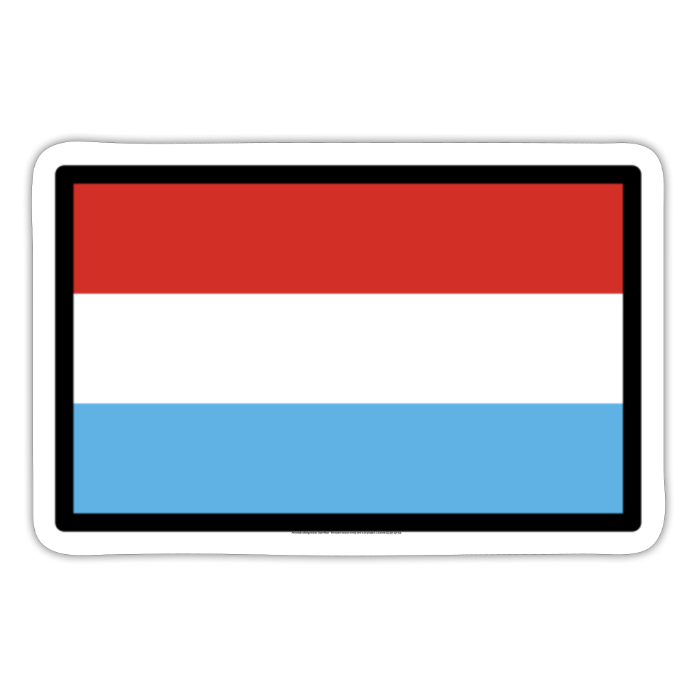 Flag: Luxembourg Moji Sticker - Emoji.Express - white matte