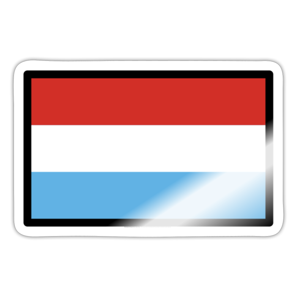 Flag: Luxembourg Moji Sticker - Emoji.Express - white glossy