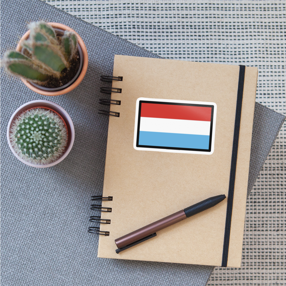 Flag: Luxembourg Moji Sticker - Emoji.Express - white glossy