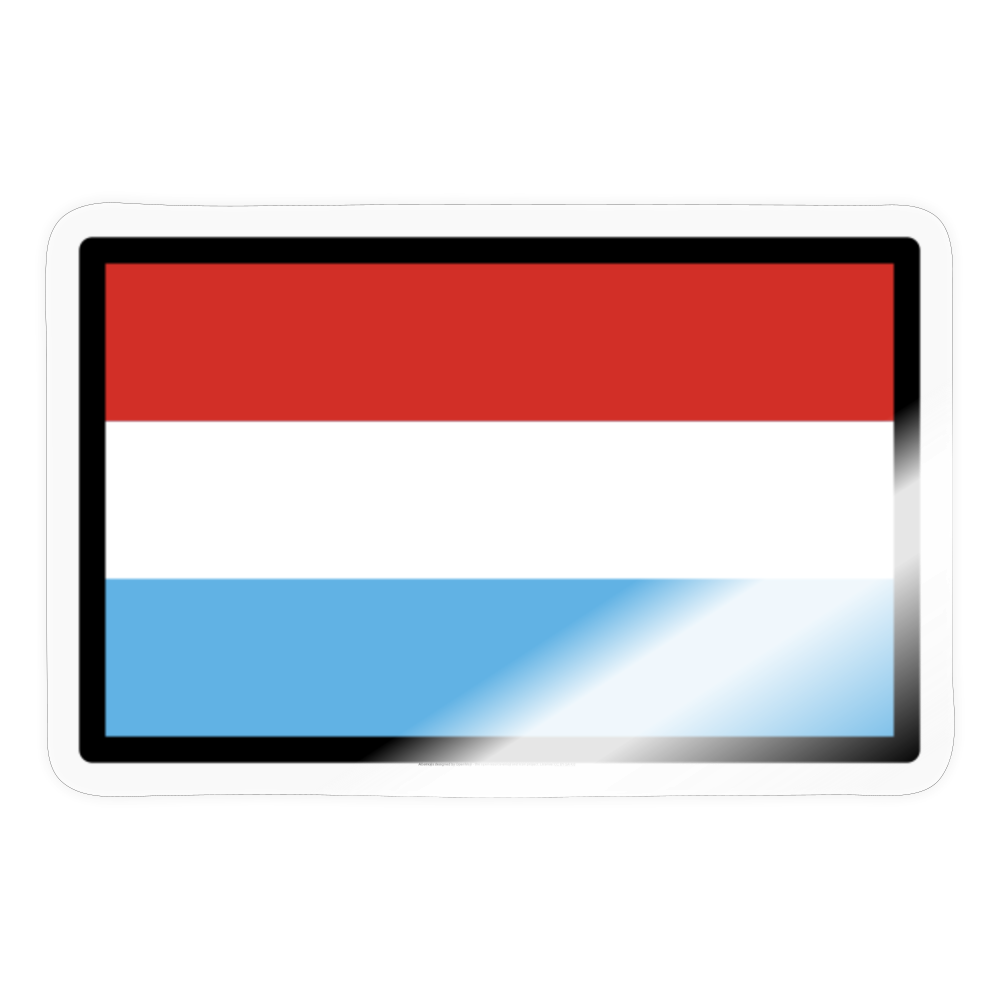 Flag: Luxembourg Moji Sticker - Emoji.Express - transparent glossy