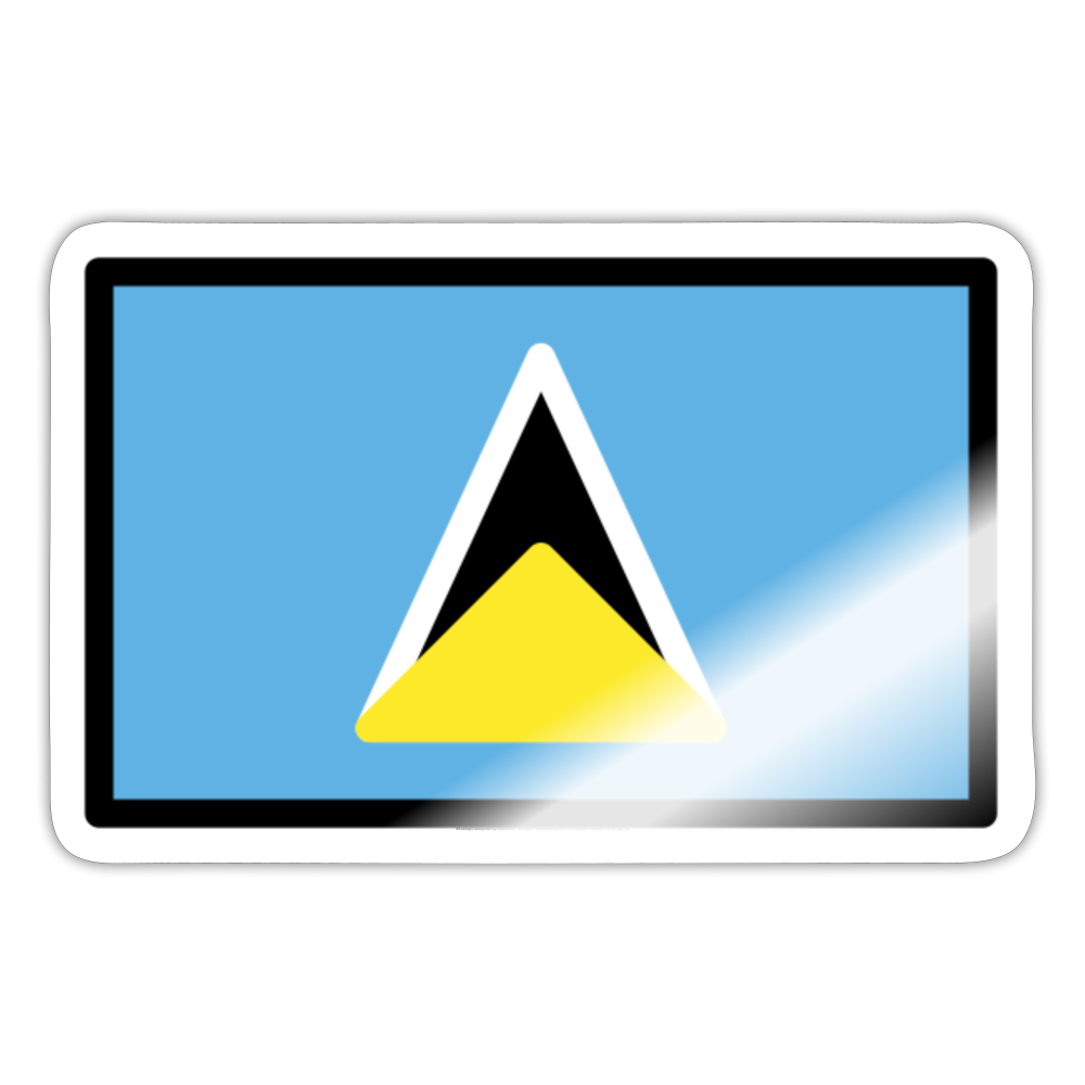 Flag: St. Lucia Moji Sticker - Emoji.Express - white glossy