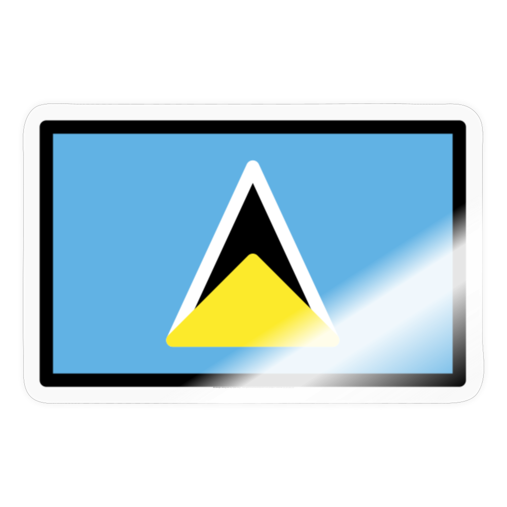 Flag: St. Lucia Moji Sticker - Emoji.Express - transparent glossy