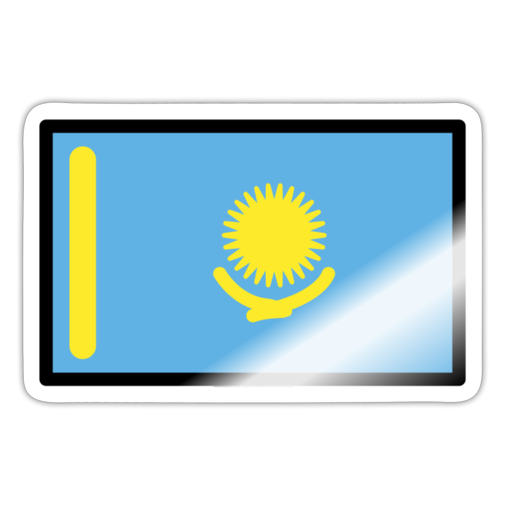 Flag: Kazakhstan Moji Sticker - Emoji.Express - white glossy