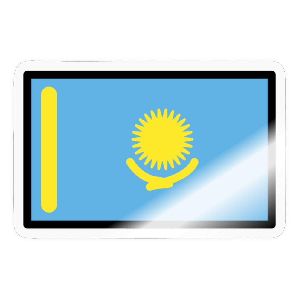 Flag: Kazakhstan Moji Sticker - Emoji.Express - transparent glossy