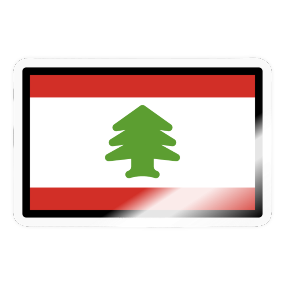 Flag: Lebanon Moji Sticker - Emoji.Express - transparent glossy