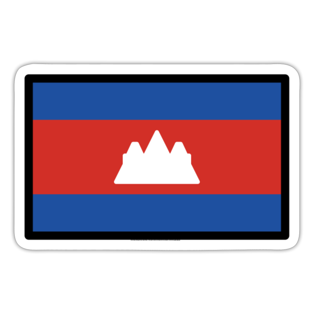 Flag: Cambodia Islands Moji Sticker - Emoji.Express - white matte