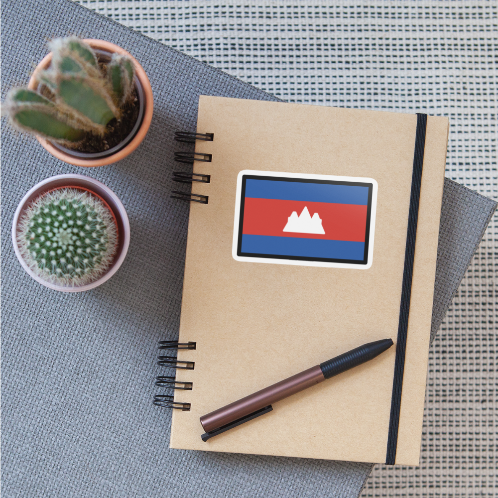 Flag: Cambodia Islands Moji Sticker - Emoji.Express - white matte