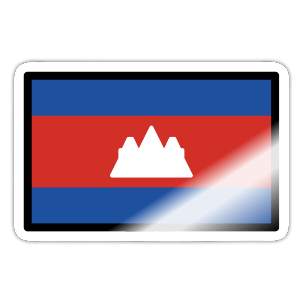 Flag: Cambodia Islands Moji Sticker - Emoji.Express - white glossy
