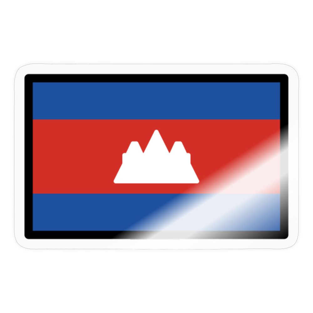 Flag: Cambodia Islands Moji Sticker - Emoji.Express - transparent glossy