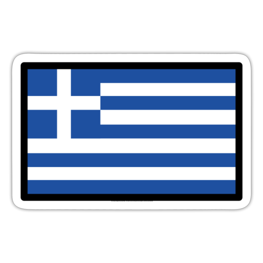 Flag: Greece Moji Sticker - Emoji.Express - white matte