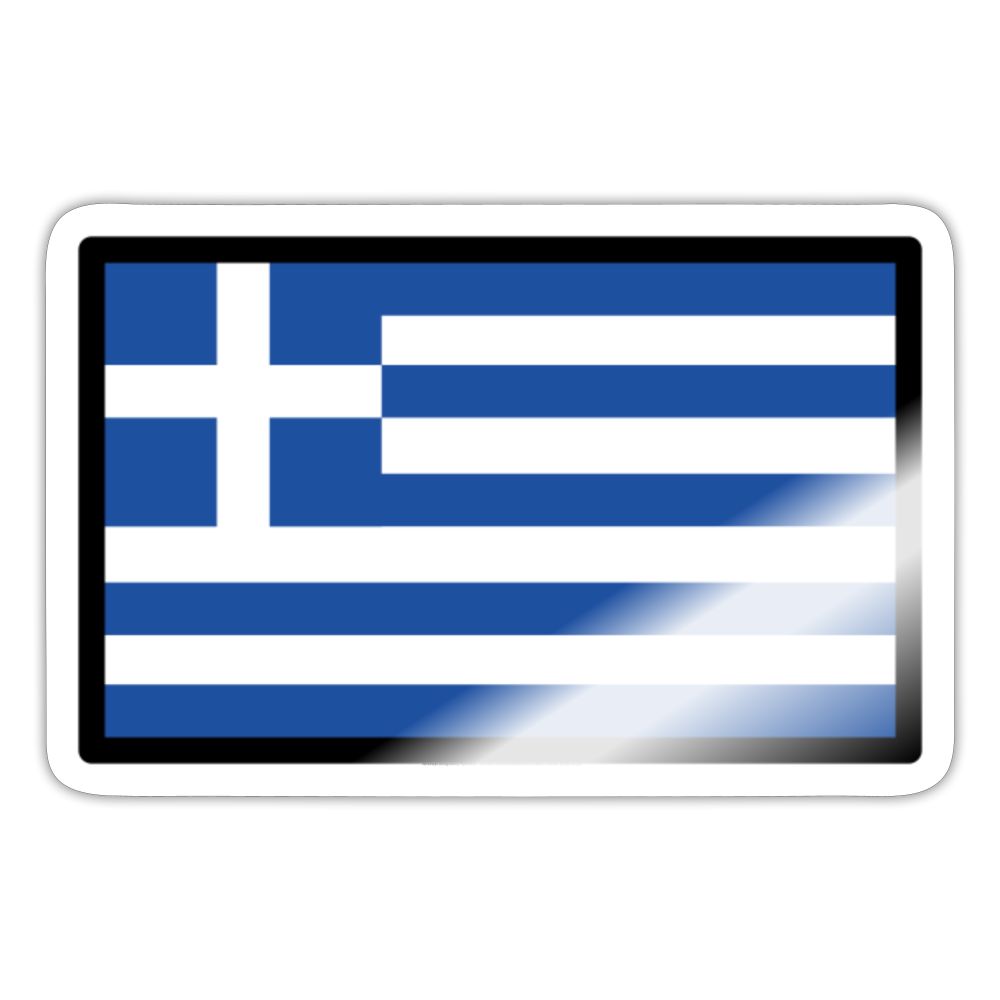 Flag: Greece Moji Sticker - Emoji.Express - white glossy