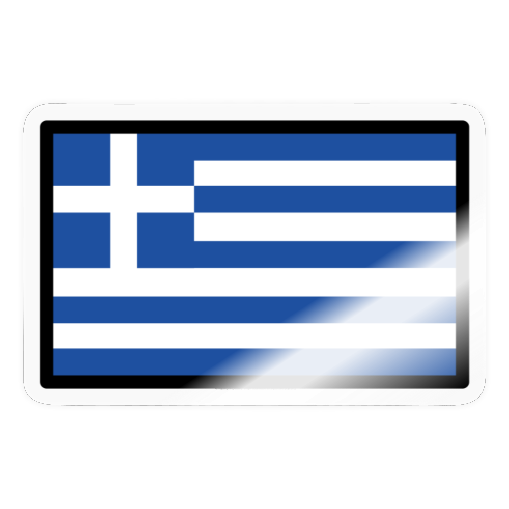 Flag: Greece Moji Sticker - Emoji.Express - transparent glossy