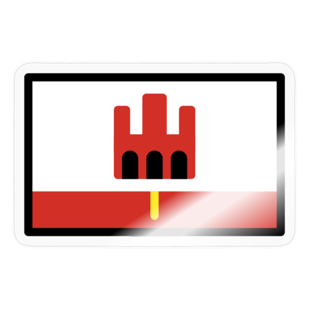 Flag: Gibraltar Moji Sticker - Emoji.Express - transparent glossy