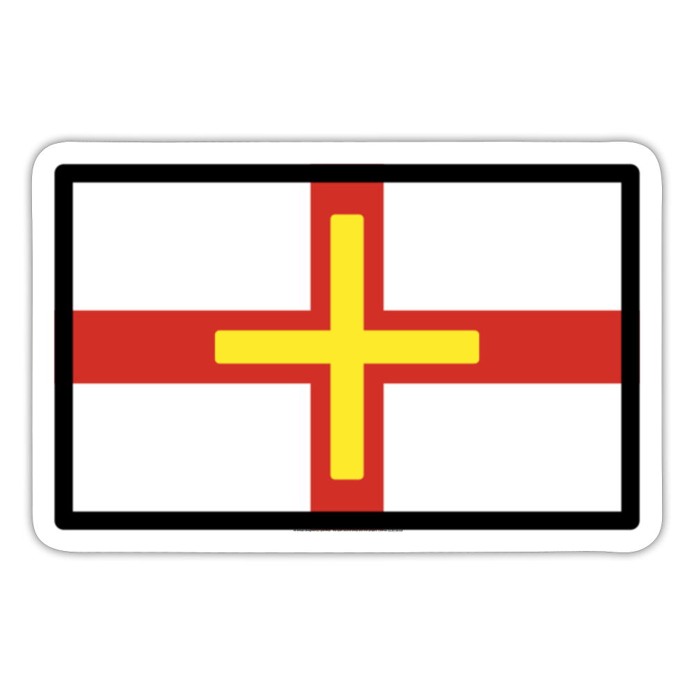 Flag: Guernsey Moji Sticker - Emoji.Express - white matte