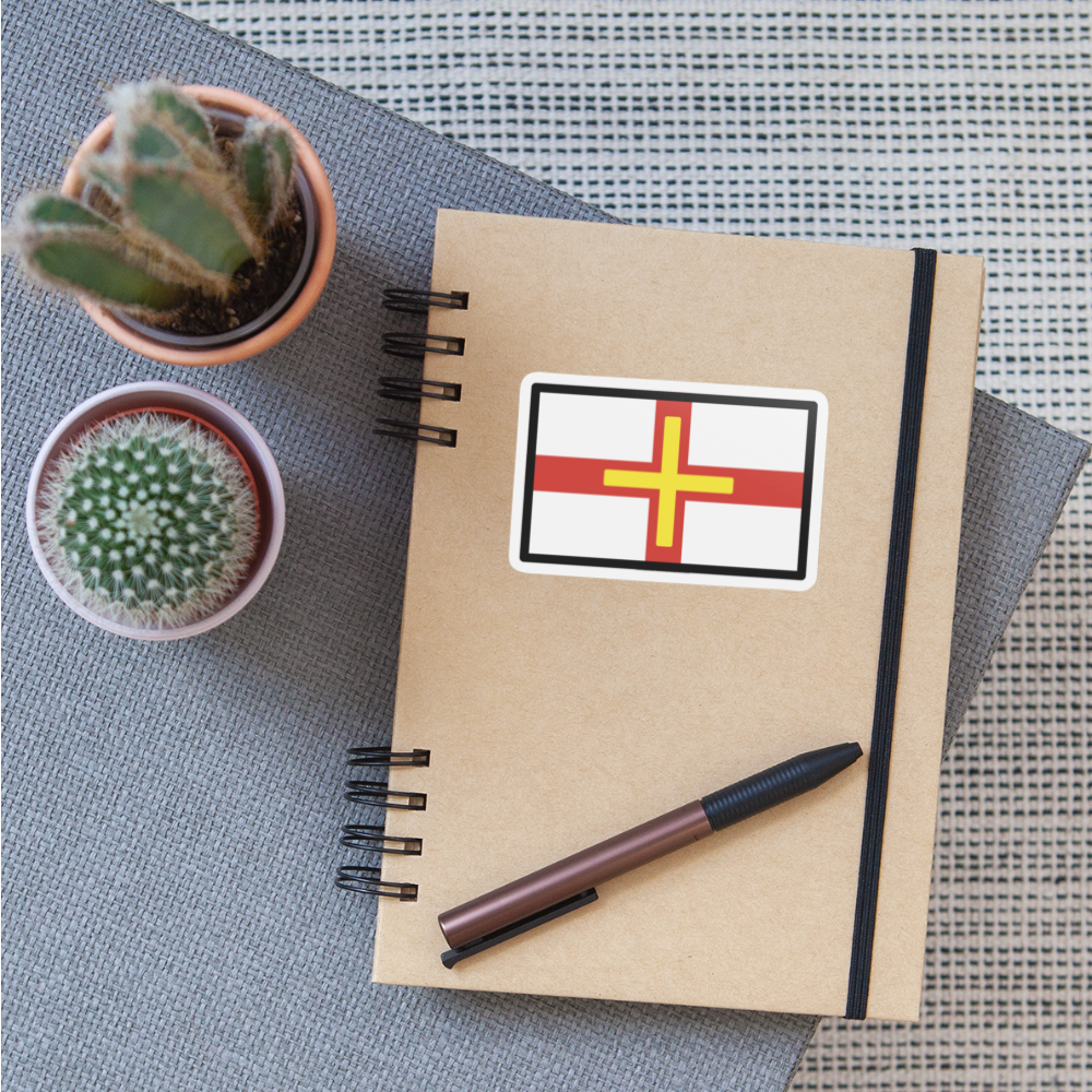 Flag: Guernsey Moji Sticker - Emoji.Express - white matte