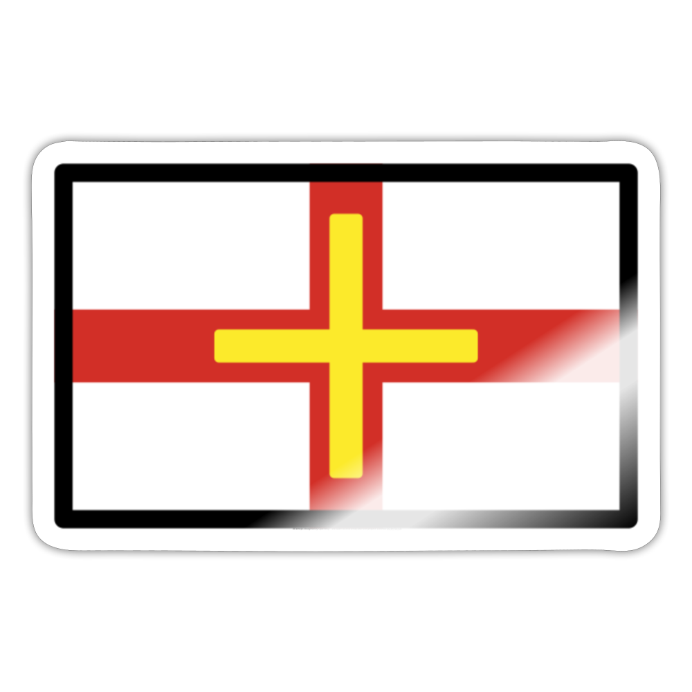 Flag: Guernsey Moji Sticker - Emoji.Express - white glossy