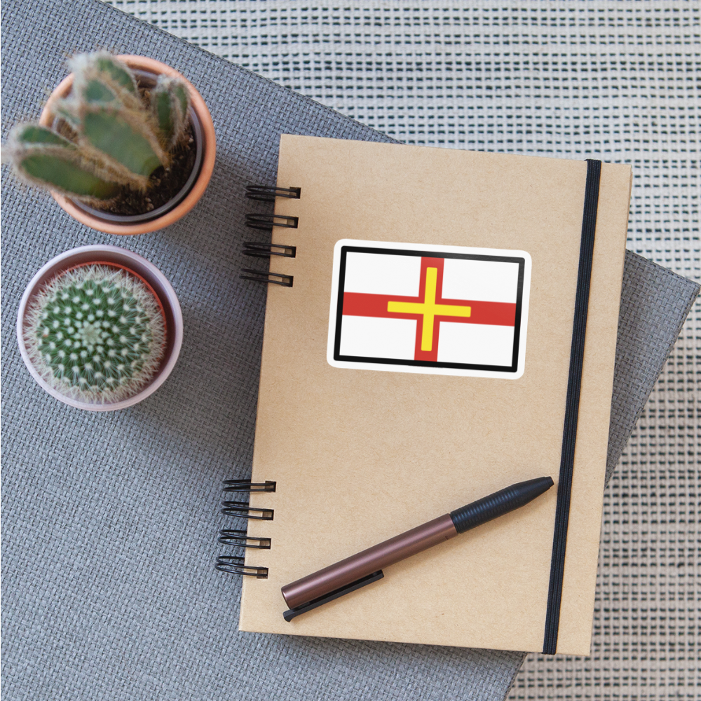 Flag: Guernsey Moji Sticker - Emoji.Express - white glossy