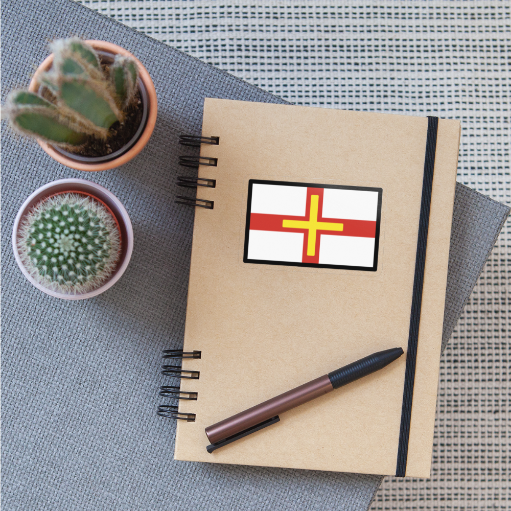 Flag: Guernsey Moji Sticker - Emoji.Express - transparent glossy
