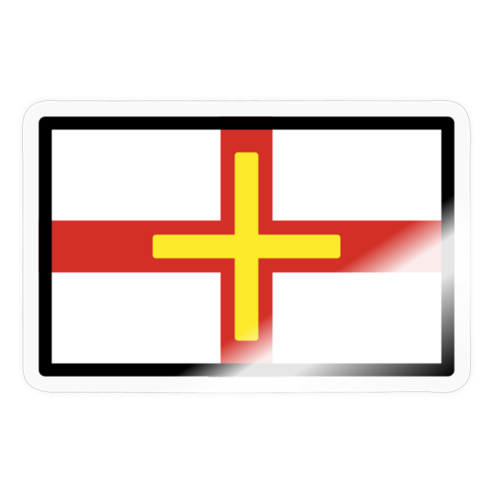 Flag: Guernsey Moji Sticker - Emoji.Express - transparent glossy