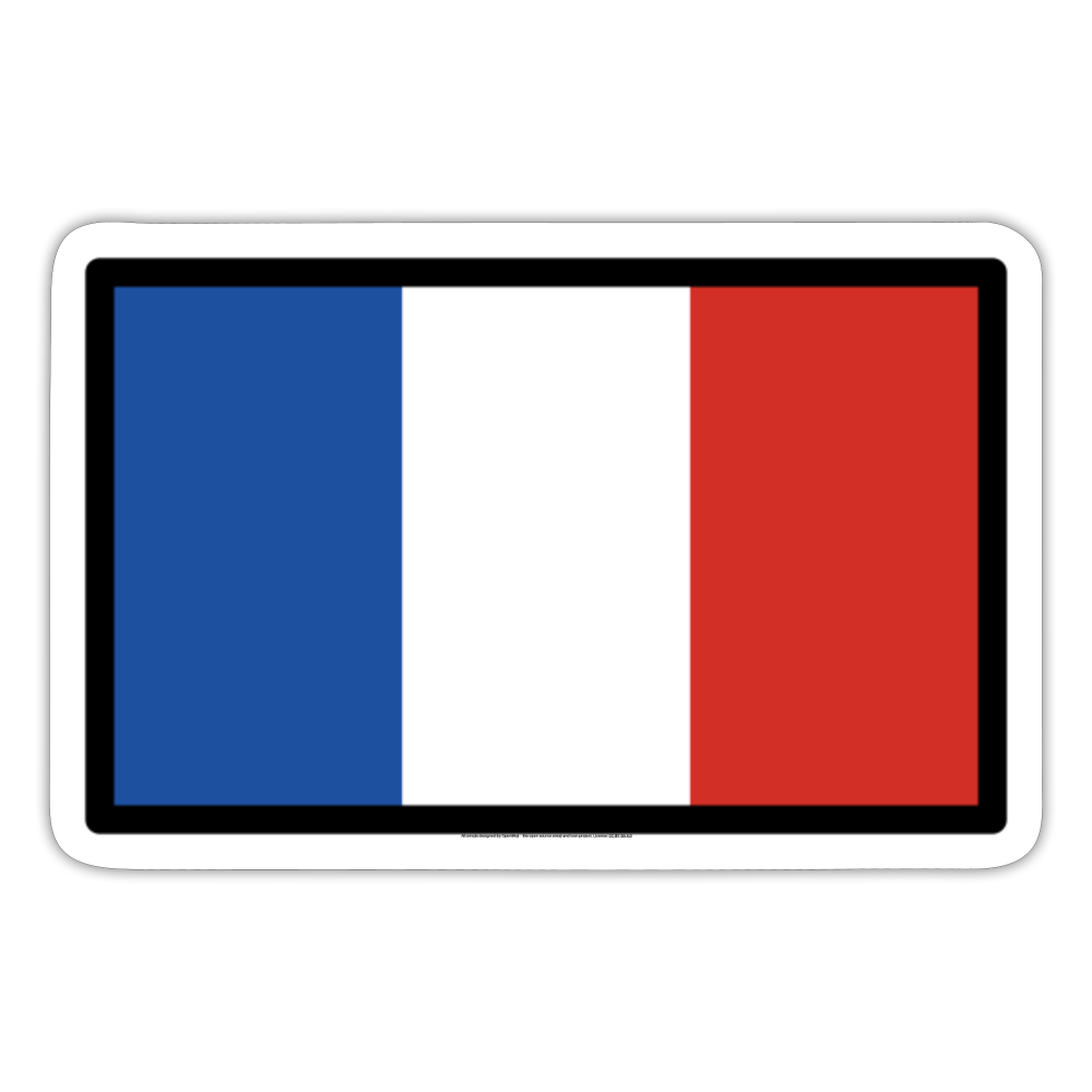 Flag: France Moji Sticker - Emoji.Express - white matte