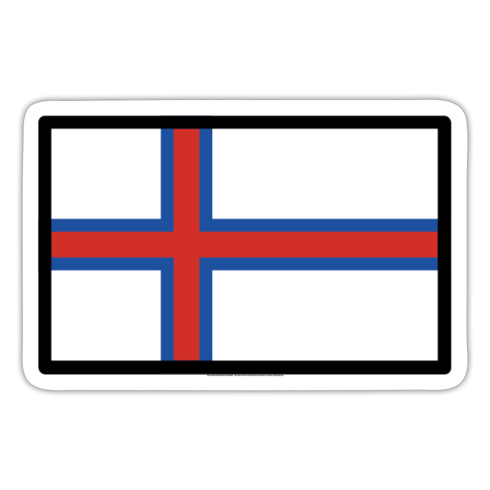 Flag: Faroe Islands Moji Sticker - Emoji.Express - white matte