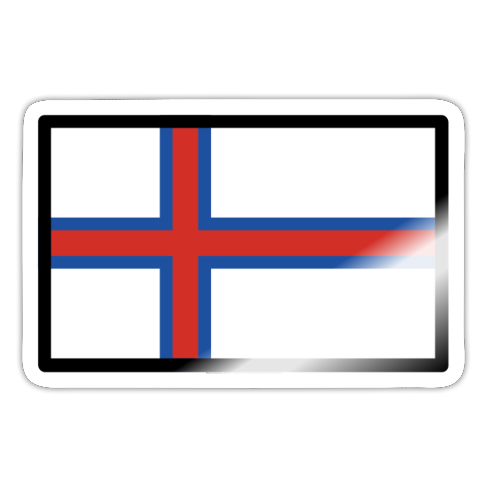 Flag: Faroe Islands Moji Sticker - Emoji.Express - white glossy