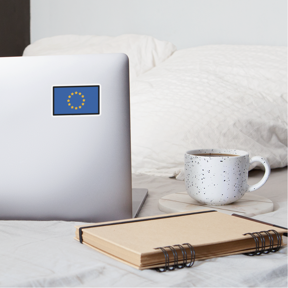 Flag: European Union Moji Sticker - Emoji.Express - white matte