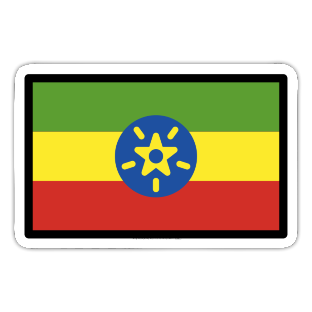 Flag: Ethiopia Moji Sticker - Emoji.Express - white matte