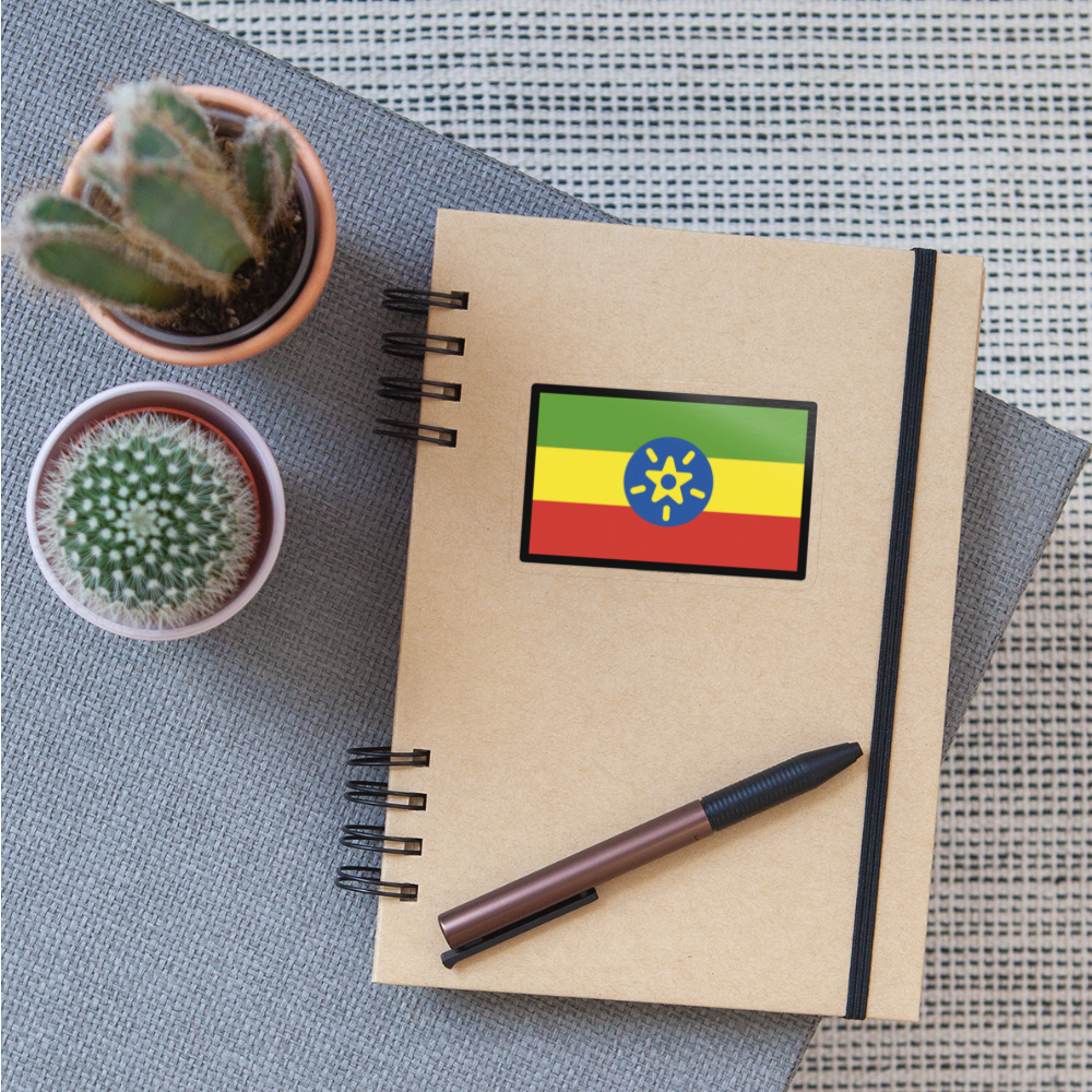 Flag: Ethiopia Moji Sticker - Emoji.Express - transparent glossy