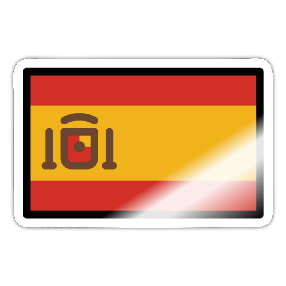 Flag: Spain Moji Sticker - Emoji.Express - white glossy