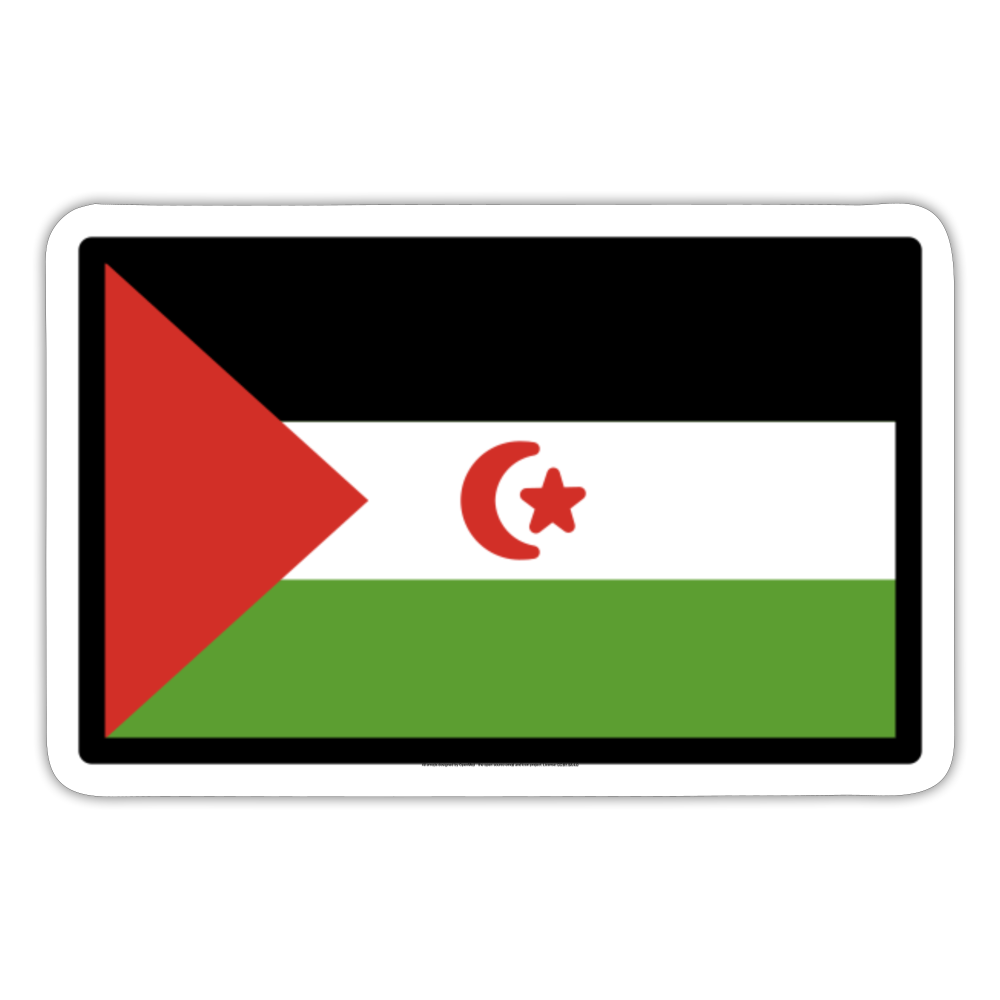 Flag: Western Sahara Moji Sticker - Emoji.Express - white matte