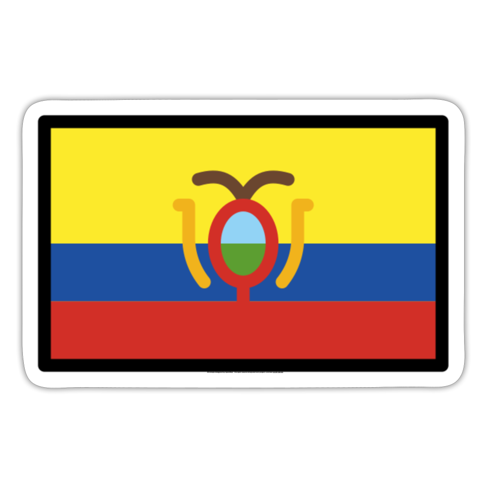 Flag: Ecuador Moji Sticker - Emoji.Express - white matte