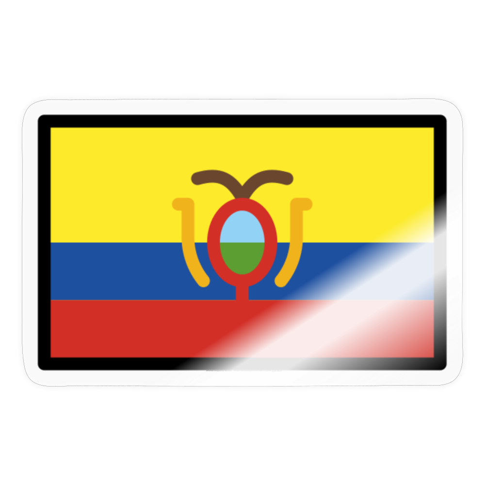 Flag: Ecuador Moji Sticker - Emoji.Express - transparent glossy